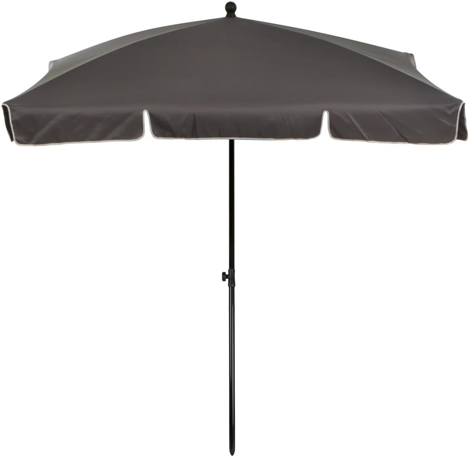Aktive Balcony Parasol 200 x 120 cm Rectangular and Grey (85089