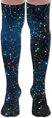 Constellations Pattern Girls Thigh High Socks Over Knee High Socks Leg Warmer Sexy Stockings
