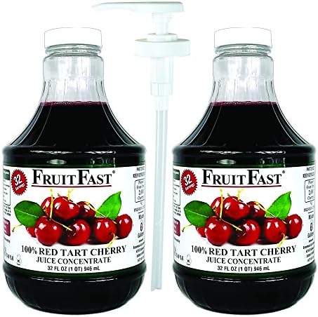 Tart Cherry Juice Concentrate "Cold Filled" 2 QUARTS, 64 Day Supply and a Juice PUMP - Price Includes Shipping