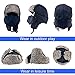ayamaya Winter Trapper Hat with Face Cover/Ear Flap/Chin Strap/Faux Fur, Ushanka Russian Style Windproof Cover Trooper Hat for Men/Women (Blue, Adult (21-24 INES))