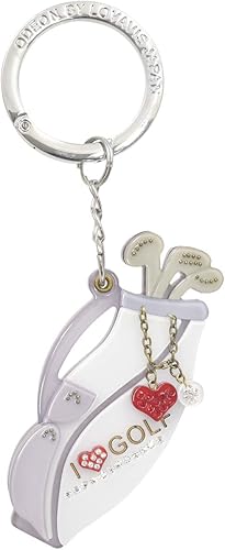 Amazon バッグチャーム ゴルフバッグ イラスト 女の子 キーホルダー チャーム バックチャーム 鍵 カギ ストラップ ホビー ハンドメイド アクセサリー パーツ スマホケース ラインストーン パープル 文字入り プラタ シューズ バッグ