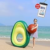 LetsFunny Avocado Pool Float Inflatable Giant Floats with Rapid Valves Pool Party Beach Swimming Raft Floaty Lounger Decorations Toys Games for Adult and Kids