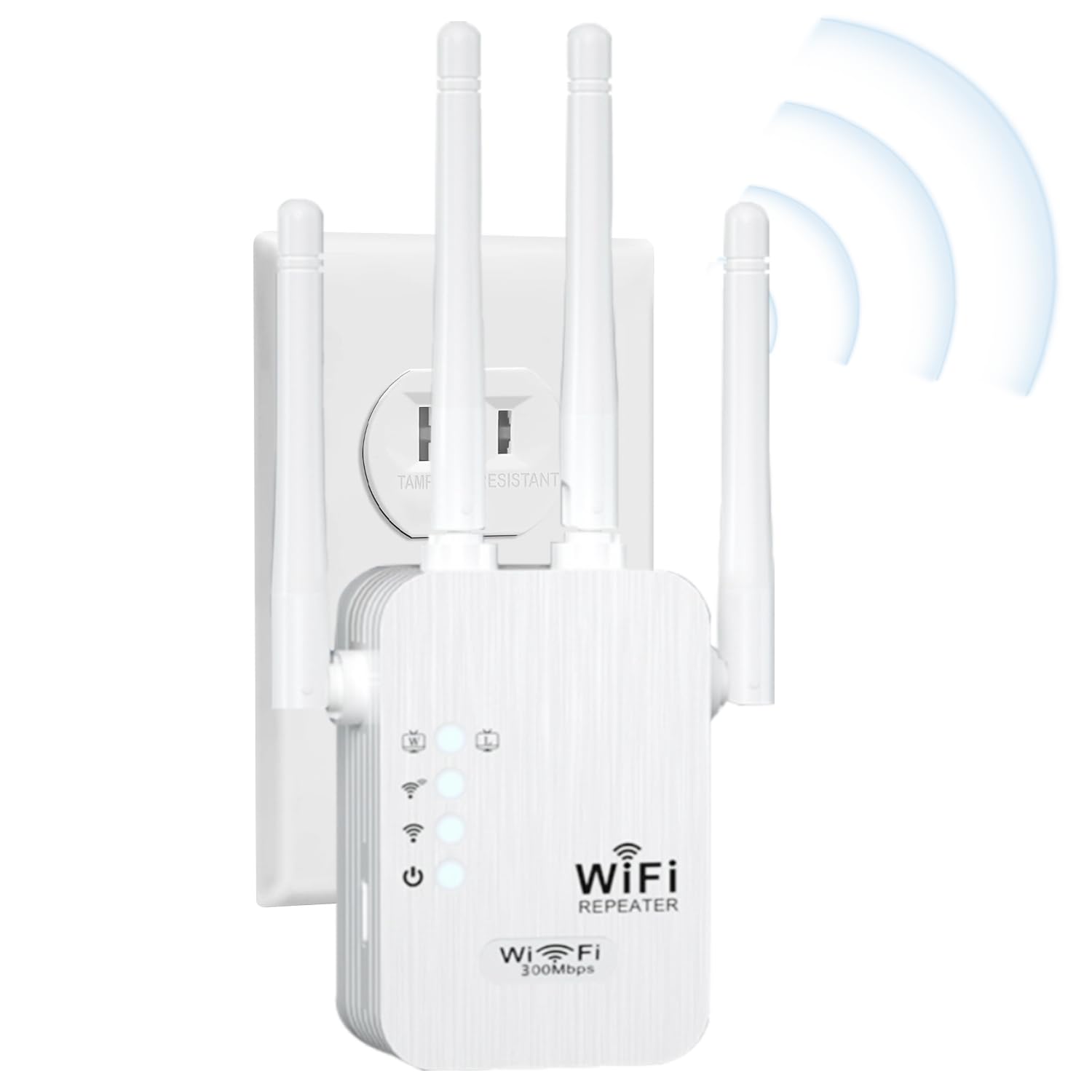 Photo 1 of WiFi Extender, WiFi Extender Signal Booster (2.4G) Wireless Repeater Coverage to 7999 sq. ft & 60 Devices, Supports Ethernet Port, Faster Speed