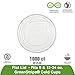 Eco-Products GreenStripe Compostable Plastic Cup Flat Lids, Case of 1000, Perforated Straw Hole, Fits 9-24oz Cups, Made From PLA Renewable Plant Based Plastic, Clear For Visibility