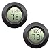 JEDEW 2-Pack Mini Hygrometer Thermometer Digital LCD Monitor Indoor Outdoor Humidity Meter Gauge for Humidifiers Dehumidifiers Greenhouse Basement Babyroom Fahrenheit or Celsius (Black-2 Pack) primary
