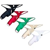 Gogobear Mens Ice Silk Front Open Elephant Nose Underwear Low Rise Solid Color G-String Bikini Thong Underpants