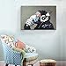 Modern Framed Gorilla Monkey Music Wall Decoration/Home Decor Oil Painting on Canvas