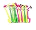 Gathere 30 Pcs Multicolors Novelty Cute Flower Ballpoint Writing Gel Pen Set Silicone Creative Ink Pens for Office School (0.5mm, black)
