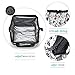 Fit + Fresh Downtown Insulated Lunch Bag for Women with Extra-Wide Opening, Ebony Floral
