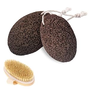 2PCS-Foot-Scrubber-Stone-Natural-Pummice-Stones-Callus-Foot-Scrubber-Hard-Skin-Remover-Foot-Stone-with-Dry-Bath-Brush-for-Hands-Body-Foot-Dead-Hard-Skin 2PCS Foot Scrubber Stone, Natural Pummice Stones Callus Foot Scrubber Hard Skin Remover Foot Stone with Dry Bath Brush…
