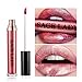Matte Metallic Liquid Lipstick Long Lasting Waterproof Lip Gloss, No Caking, Kiss-Proof, Rose Gold Metallic