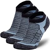 Merino Wool Socks Men and Women - Low Cut Cushioned Athletic Running Sock, Moisture Wicking