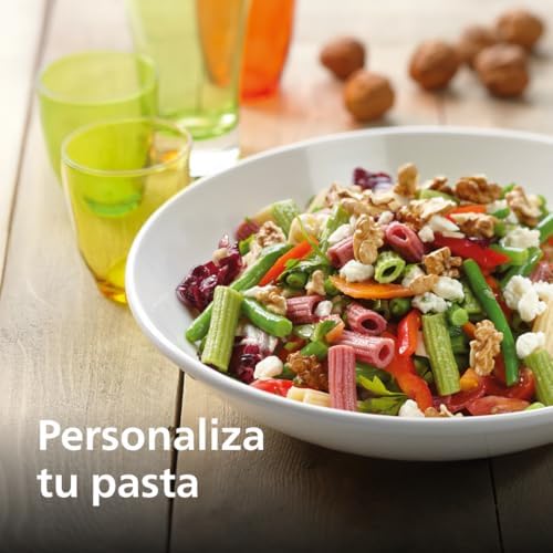 Philips pasta maker série 7000 - tecnologia proextrude, pesagem automática, totalmente automática, 8 discos modeladores, preto (hr2665/93)