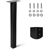 43" Heavy Duty Galvanized Steel Mailbox Post - Rustproof 4x4 Black In-Ground Mount, USPS Compliant, Easy DIY Installation for Standard Mailboxes