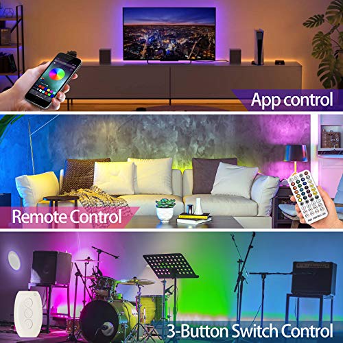 AIJIA Smart LED Strip Lights, 65.6ft Flexible 5050 RGB LED Light Strip