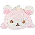 Korilakkuma San-X Original Plays with Dino Laydown Series Plush - Soft Pink - 13.5-inch Plush