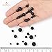 BEADNOVA Black Matte Onyx Beads Natural Crystal Beads Stone Gemstone Round Loose Energy Healing with Crystal Stretch Cord for Jewelry Making (8mm, 45-48pcs)