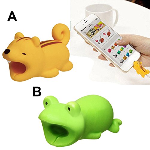 Unpara Cute Cable Bite for Iphone Smartphone Cable Cord Animal Phone Accessory Protects (Squirrel)