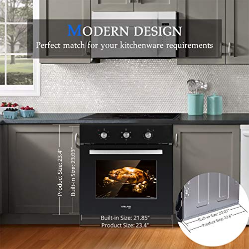 GASLAND Chef 24" Electric Single Wall Oven, 2.3Cu.f Multifunctional