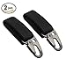 Cy3Lf High quality Nylon Velcro, Gear Keeper Pouch, can be used as Key Chain, Key Ring Holder, Compatible with Molle Bags, perfect webbing attachment strap(BLACK,SET OF 2)