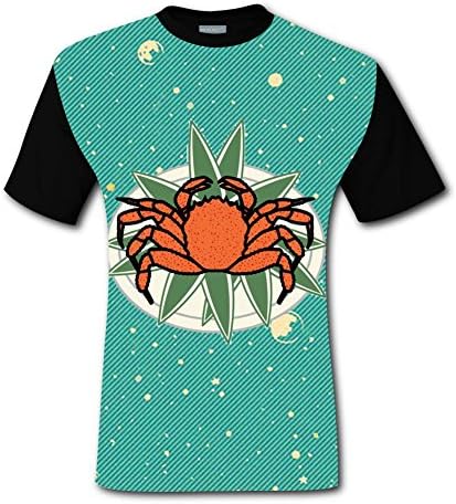 3D Fashion Men's Comfortable T-Shirts Hairy Crabs Short Sleeve Tee Shirt