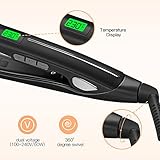 BESTOPE Hair Straightener 1.75 inch Wide Plate Flat Iron with Ceramic Instant Heat Up 450°F for Healthy Silky Hair( Dual Voltage, Auto Shut)