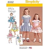 Simplicity US8062BB 1950's Vintage Girl's Dress Sewing Patterns, Sizes 4-8