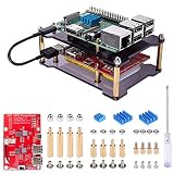 Miuzei Raspberry Pi 3B+ Battery Pack Expansion Board, UPS Battery Pack with Acrylic Case for Raspberry Pi 3B+, 3B, 2B