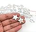 YYaaloa 50pcs Silver Stars Charms Pendants for DIY Crafting Bracelet Necklace Earring Keychain Charms Jewelry Making Accessory