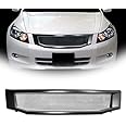 VXMOTOR FOR 2008-2010 Honda Accord 4D 4Dr 4 Door Sedan Matte Black JDM T-R Aluminum Mesh Front Hood Bumper Grill Grille Cover Conversion