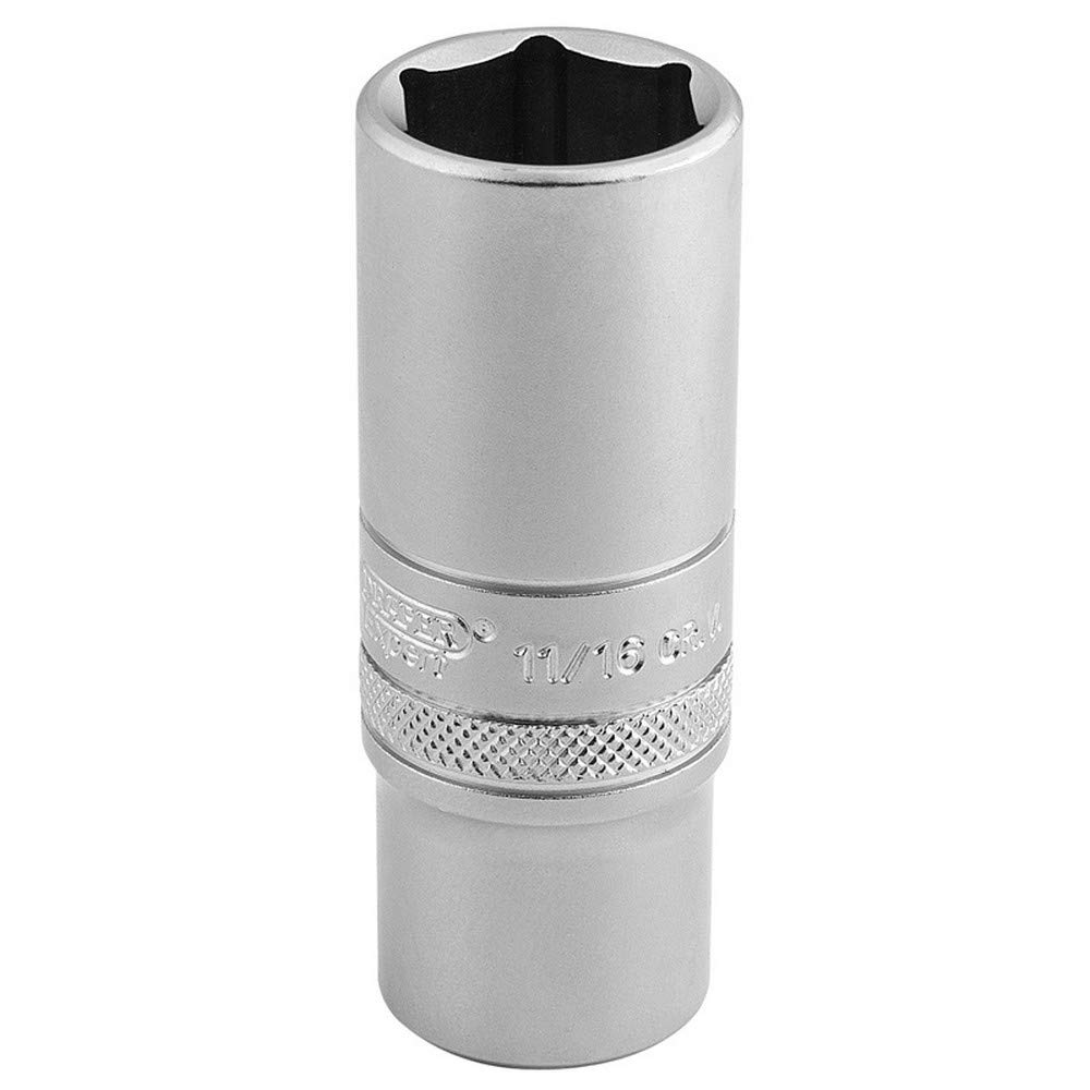 Draper 16585 Metric 3/8-Inch Square Drive Hi-Torq 6-Point Deep 17 mm Socket , Blue