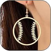 Baseball Earrings for Women Baseball Mom Accessories Sports Ball Shape Earring Ball Drop Dangle Earring Fashion Sports Jewelry Game Day Outfit Party Jewelry Gifts Game Day Shirts Women