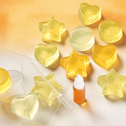 Ktdorns Soap Making Set - 10 Liquid Colors for Soap Coloring, Sunset Yellow,Purple Sunset Red Pink Yellow Blue Brown Black Green and Red,0.35-Ounce Each Color