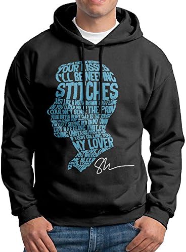 Men's Shawn Mendes "Stitches" Stitches Lyrics Sports Hoddie Black