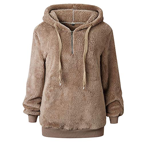 Womens Fashion Oversize Fluffy Fleece Sweatshirt Pullover Outwear