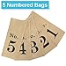 Houseables Wine Tasting Bags, Blind Bottle Cover with Rope, 6”x14”, 5 Pk, Polyester Fiber Bag, Brown, Numbered Blinders, Reusable Wraps, Taste Test Set, Gift Supplies, Themed Dinner Party Games