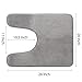 Memory Foam Bath Mat, Set of 2 0.8 Inch Thickness Absorbent Bathroom Mat and U-Shaped Toilet Floor Rug Best Gifts for Mother's Day