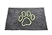 Dog Gone Smart Dirty Dog Doormat - Fast Drying Rug with Super Gripper Backing for Clean Floors - Super Absorbent and Machine Washable Mat for Muddy Paws - Cool Grey
