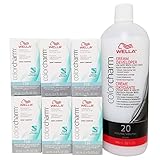 Wella Color Charm Bundle -6 pack of T18 with Color Charm 20 Volume Developer 32oz