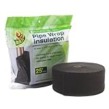 Duck Brand 1285244 Pipe Wrap Insulation for Hot or Cold Pipes, 3-Inch Wide x 1/11-Inch Thick x 25-Feet