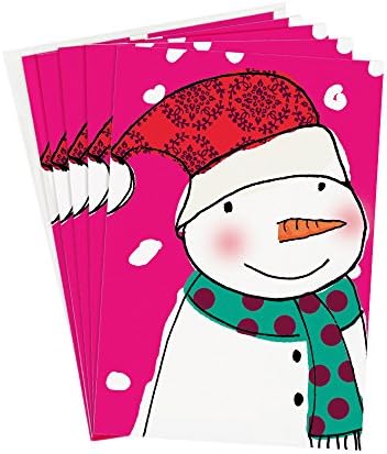 Caroline Gardner Small Snowman Blank Christmas Card with Envelope