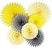 Yellow Elephant Baby Shower Decorations Cream Grey 7pcs Honeycomb Tissue Paper Fan Flower for Yellow You are My Sunshine Party Bridal Shower Decorations Yellow Birthday Party Decorations