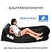 2L SPORTS Inflatable Air Lounger - Perfect for Travelling, Camping, Beach and Pool! Used as Air Chair, Hangout Sofa, Couch, Hammock, with carry bag. Easy to Inflate! (BLACK)