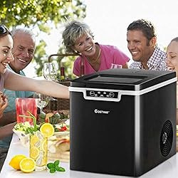 COSTWAY Countertop Ice Maker, 26LBS/24H Portable