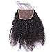 Nicewig 100% Raw Remy Virgin Mongolian 4b 4c Afro Kinky Curly Human Hair Lace Closure with baby hair 4