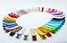 ColorBeBe - Set of 40 Ribbon Lined Single Prong Alligator Clips (Assorted Color) JC-012
