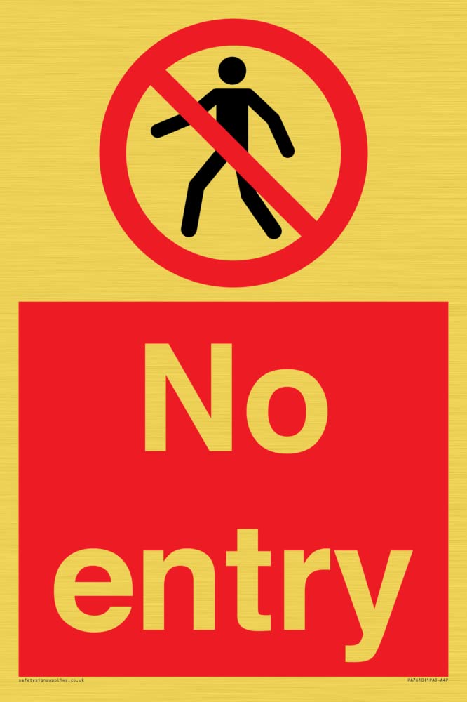 No entry Sign - 200x300mm - A4P