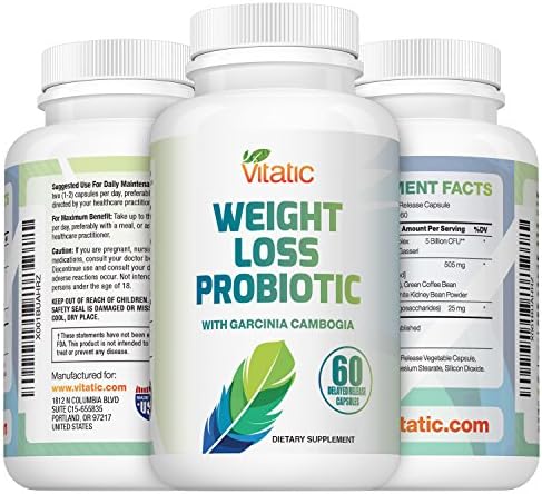 NEW Probiotic Weight Loss Diet Supplement - with Garcinia Cambogia, Green Coffee & White Kidney Bean 60 Delayed Release Daily Capsules Promotes Healthy Weight Loss and Appetite Suppressant
