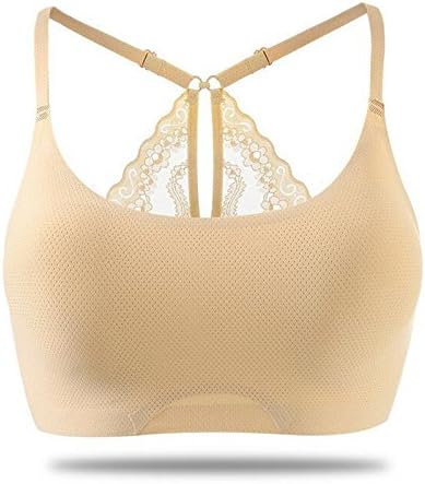 Milogo Lace no trace of the United States and the United States back strap wrapped chest chest woman wearing a pair of two underwear underwear ice silk wrapped chest vest (beige)