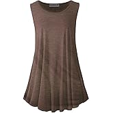 SepiMeli Tank Tops for Women – Sleeveless Flowy Tunic Swing Top, Soft Stretch Casual Summer Shirt for Leggings (M–XL)